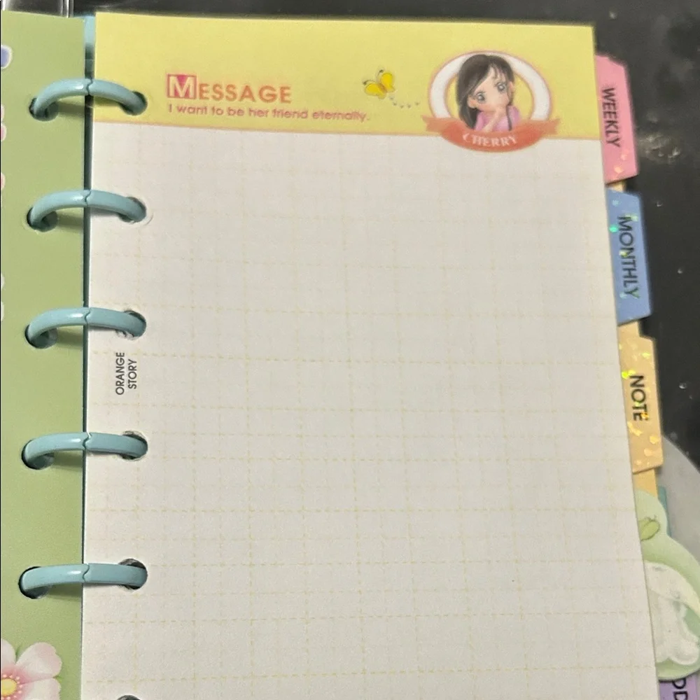 Planner with Blue and Yellow Cover